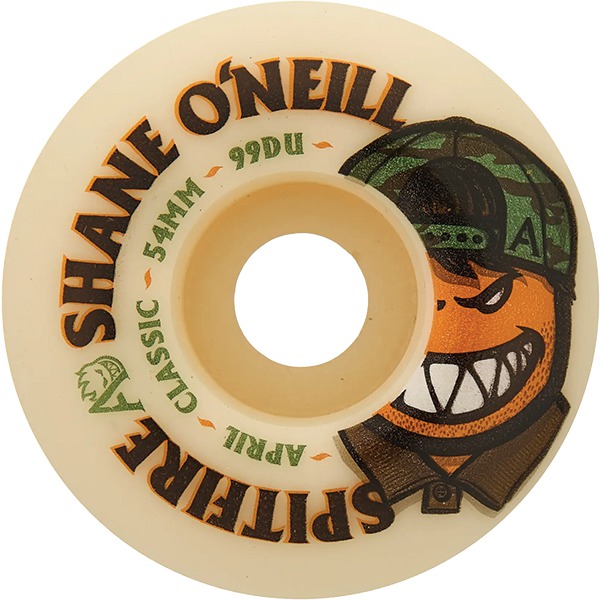 Spitfire Wheels Shane O'Neill Formula Four Classic April Natural Skateboard Wheels - 54mm 99a (Set of 4) Spitfire Wheels Shane O'Neill Formula Four Classic April Natural Skateboard Wheels - 54mm 99a (Set of 4)