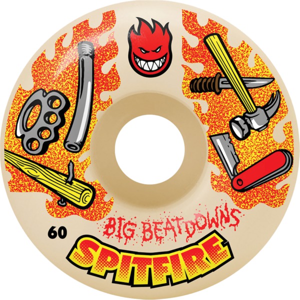 Spitfire Wheels Formula Four Big Beatdown Natural Skateboard Wheels - 60mm 99a (Set of 4)