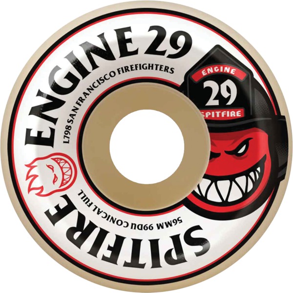 Spitfire Wheels Formula Four Conical Full Engine 29 SFFD Natural Skateboard Wheels - 56mm 99a (Set of 4)