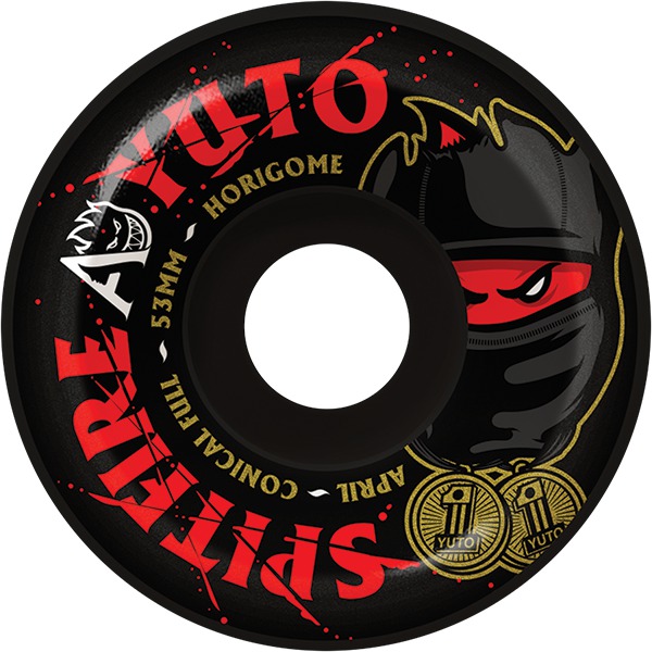 Spitfire Wheels Yuto Horigome Formula Four Conical Full April Black Skateboard Wheels - 53mm 99a (Set of 4) Spitfire Wheels Yuto Horigome Formula Four Conical Full April Black Skateboard Wheels - 53mm 99a (Set of 4)