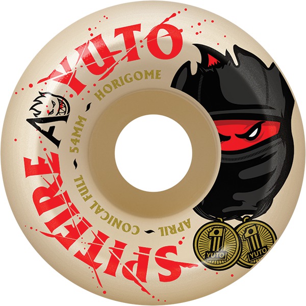 Spitfire Wheels Yuto Horigome Formula Four Conical Full April Natural Skateboard Wheels - 54mm 99a (Set of 4) Spitfire Wheels Yuto Horigome Formula Four Conical Full April Natural Skateboard Wheels - 54mm 99a (Set of 4)