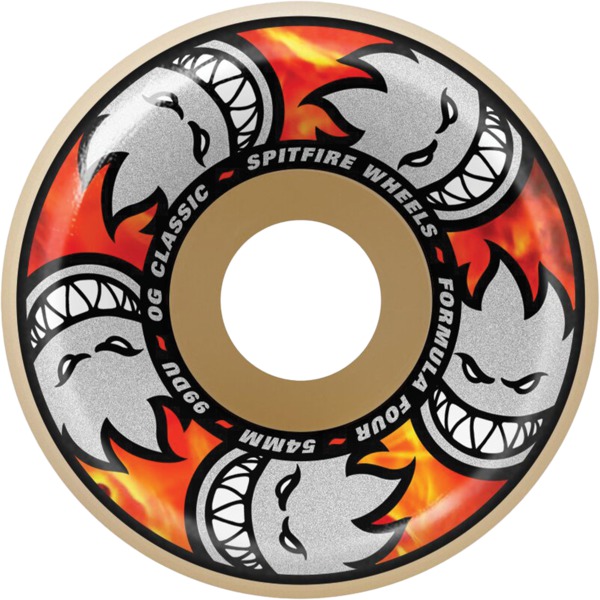 Spitfire Wheels Formula Four OG Classic Multiball Natural Skateboard Wheels - 54mm 99a (Set of 4)