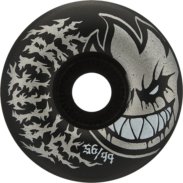 Spitfire Wheels Bighead Radial Full Deathmask II Black Skateboard Wheels - 56mm 99a (Set of 4) Spitfire Wheels Bighead Radial Full Deathmask II Black Skateboard Wheels - 56mm 99a (Set of 4)