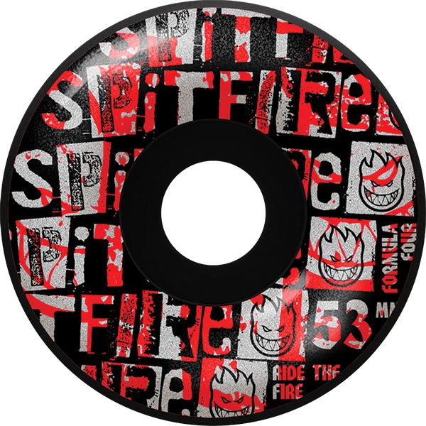 Spitfire Wheels Formula Four Radial Ransom Black Skateboard Wheels - 53mm 99a (Set of 4) Spitfire Wheels Formula Four Radial Ransom Black Skateboard Wheels - 53mm 99a (Set of 4)