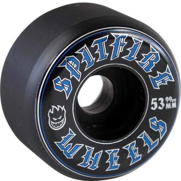 Spitfire Wheels Old English Black Skateboard Wheels 53mm 99a (Set of