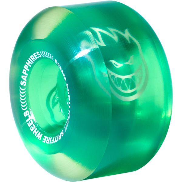 Spitfire Wheels Sapphire 90DU Clear / Green Skateboard Wheels - 53mm 90a (Set of 4)