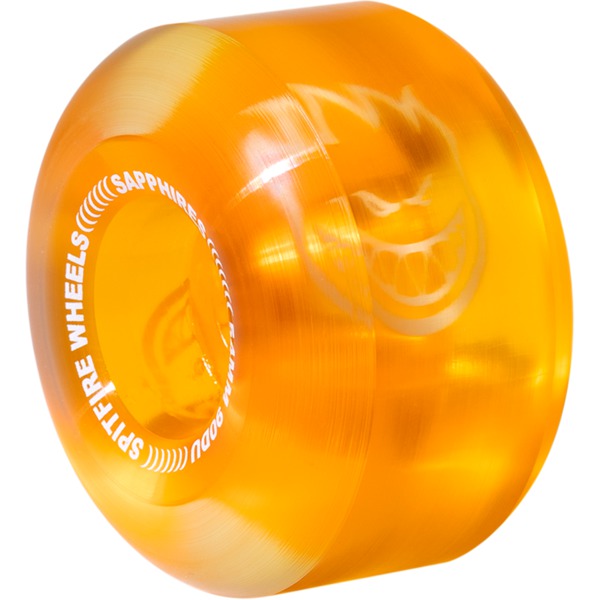 Spitfire Wheels Sapphire 90DU Clear / Orange Skateboard Wheels - 54mm 90a (Set of 4)