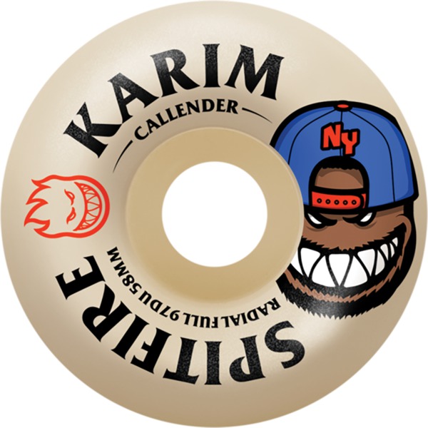 Spitfire Wheels Karim Callender F4 Radial Full Burn Squad Skateboard Wheels - 58mm 97a (Set of 4)