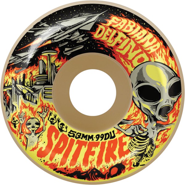 Spitfire Wheels Pedro Delfino Formula Four Conical Full Invasion Natural Skateboard Wheels - 53mm 99a (Set of 4)