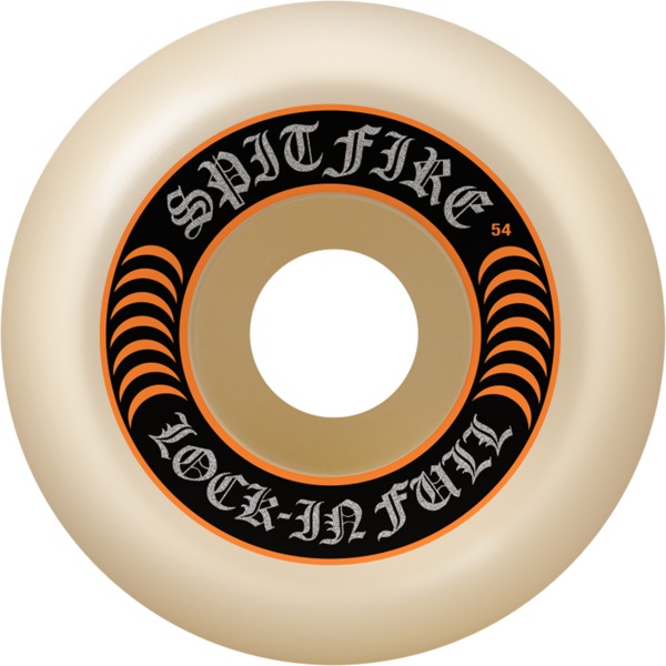 Spitfire Wheels Formula Four Lock-In Full Natural / Orange Skateboard Wheels - 54mm 99a (Set of 4)