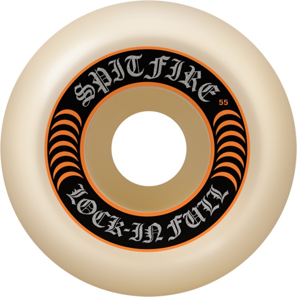 Spitfire Wheels Formula Four Lock-In Full Natural / Orange Skateboard Wheels - 55mm 99a (Set of 4)