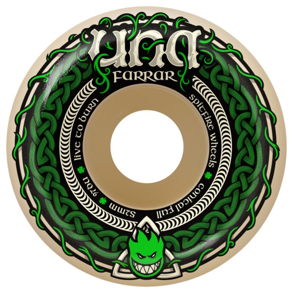Spitfire Wheels Una Farrar Trinity Conical Full Natural Skateboard Wheels - 52mm 97a (Set of 4) Spitfire Wheels Una Farrar Trinity Conical Full Natural Skateboard Wheels - 52mm 97a (Set of 4)