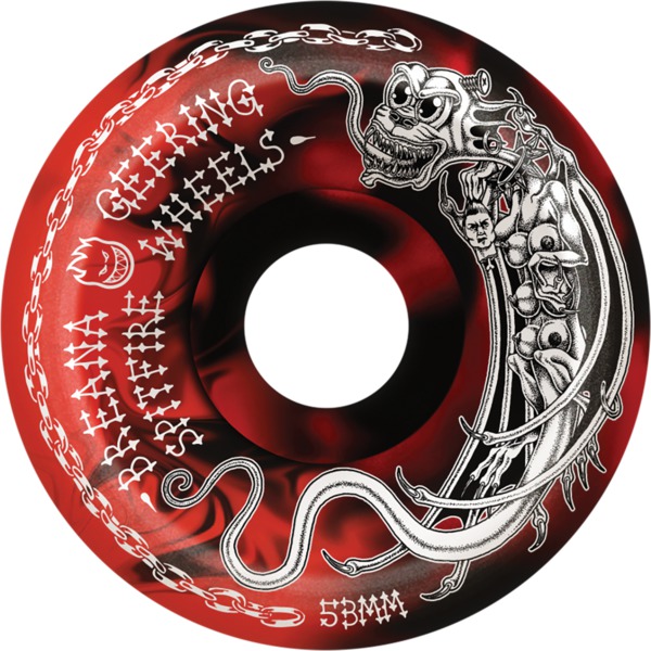 Spitfire Wheels Breana Geering Tormenter Black / Red Swirl Skateboard Wheels - 53mm 99a (Set of 4)