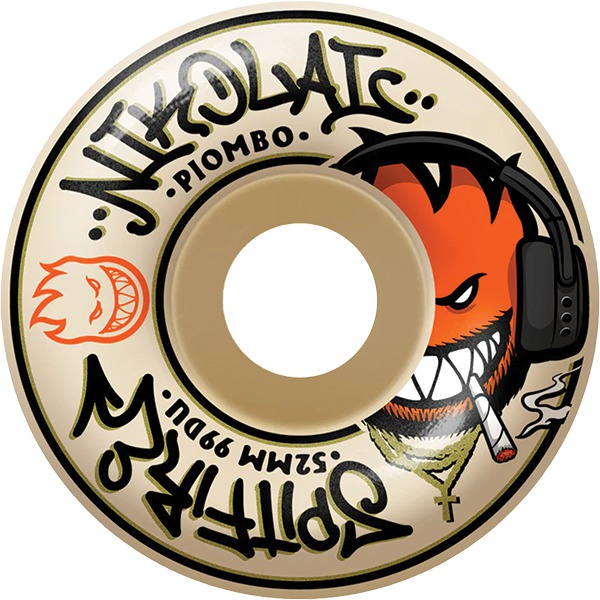 Spitfire Wheels Nikolai Piombo Formula Four Classic Natural Skateboard Wheels - 52mm 99a (Set of 4) Spitfire Wheels Nikolai Piombo Formula Four Classic Natural Skateboard Wheels - 52mm 99a (Set of 4)