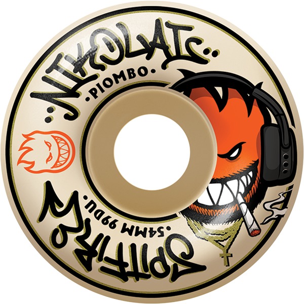 Spitfire Wheels Nikolai Piombo Formula Four Classic Natural Skateboard Wheels - 54mm 99a (Set of 4) Spitfire Wheels Nikolai Piombo Formula Four Classic Natural Skateboard Wheels - 54mm 99a (Set of 4)