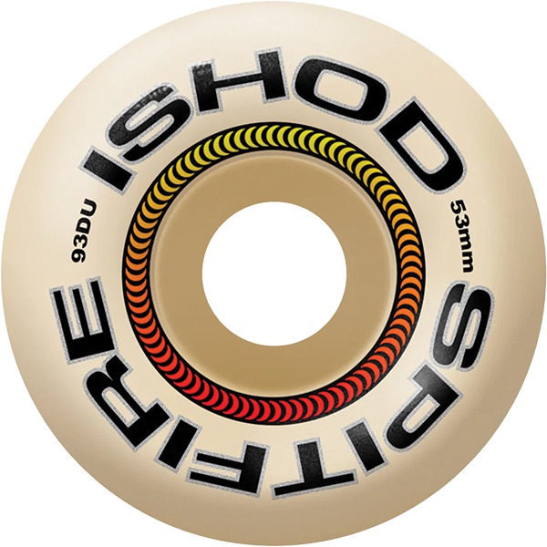 Spitfire Wheels Ishod Wair Formula Four Lock-In Classic Natural Skateboard Wheels - 53mm 93a (Set of 4)