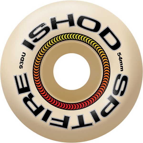 Spitfire Wheels Ishod Wair Formula Four Lock-In Classic Natural Skateboard Wheels - 54mm 93a (Set of 4)