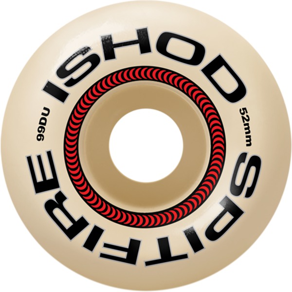Spitfire Wheels Ishod Wair Formula Four Lock-In Classic Natural Skateboard Wheels - 52mm 99a (Set of 4)