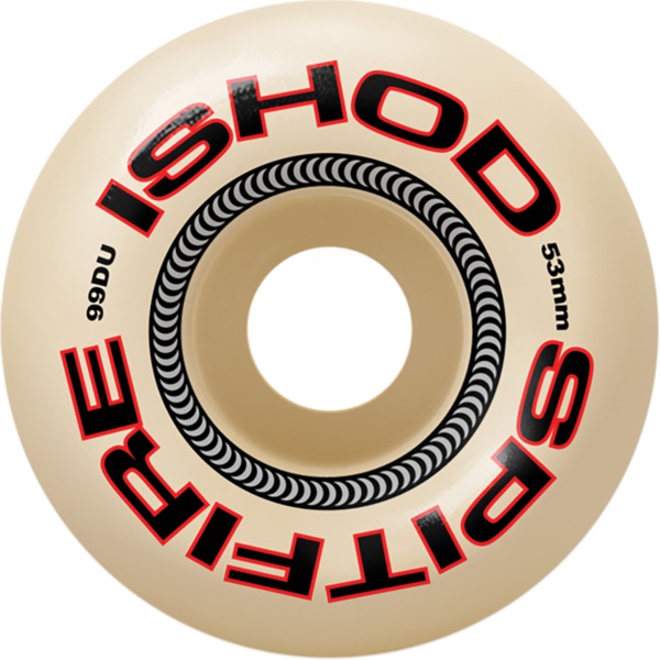 Spitfire Wheels Ishod Wair Formula Four Lock-In Classic Natural Skateboard Wheels - 53mm 99a (Set of 4)