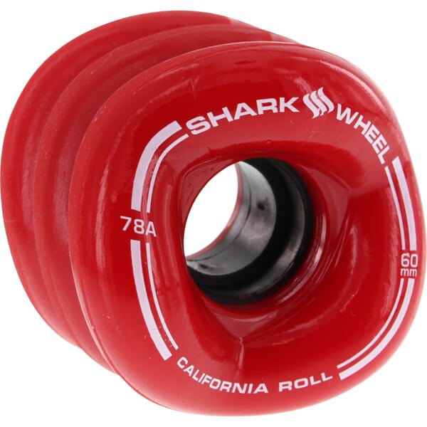 Shark Wheels California Roll Red Skateboard Wheels - 60mm 78a