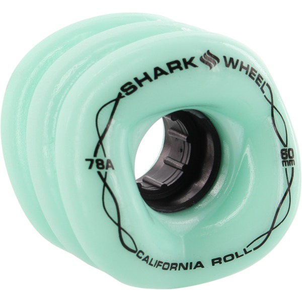Shark Wheels California Roll Seafoam Skateboard Wheels - 60mm 78a (Set of 4)