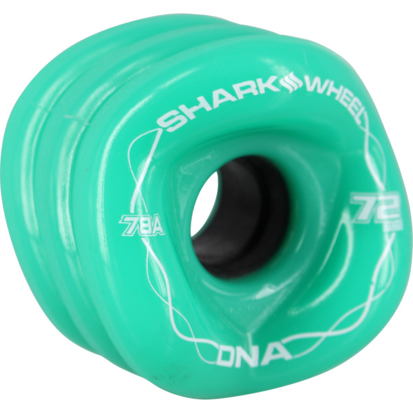 Shark Wheels DNA Solid Turquoise Skateboard Wheels - 72mm 78a (Set of 4)