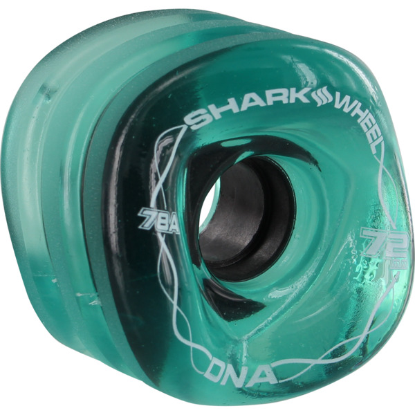 Shark Wheels DNA Transparent Emerald Skateboard Wheels - 72mm 78a (Set of 4)
