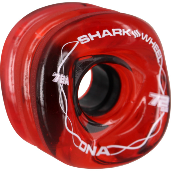 Shark Wheels DNA Transparent Red Skateboard Wheels - 72mm 78a (Set of 4)