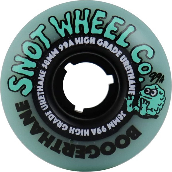 Snot Wheel Co. Boogerthane Team Teal / Black Skateboard Wheels - 58mm 99a (Set of 4)