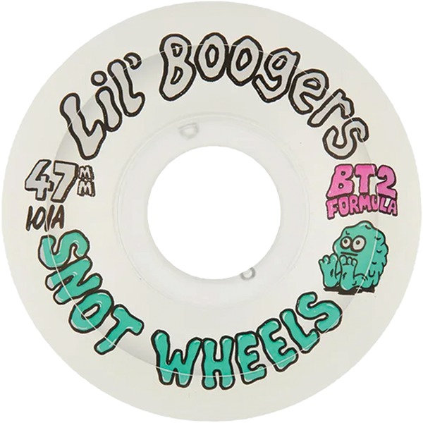 Snot Wheel Co. Lil Boogers Conical Clear Skateboard Wheels - 47mm 101a (Set of 4)