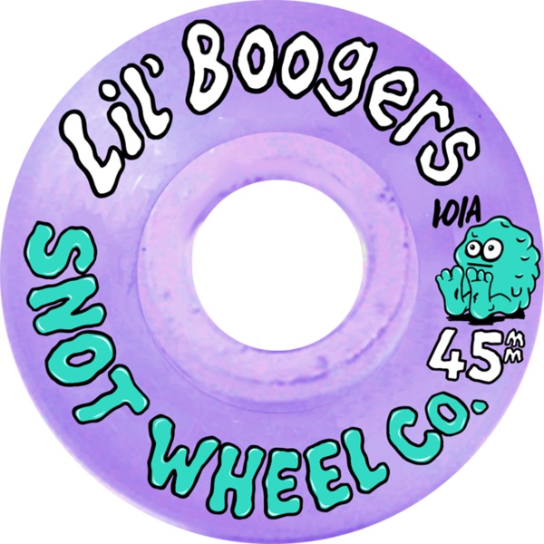 Snot Wheel Co. Lil Boogers Clear Purple Skateboard Wheels - 45mm 101a (Set of 4)