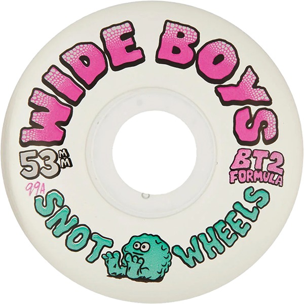 Snot Wheel Co. Wide Boys Clear / Pink Skateboard Wheels - 53mm 99a (Set of 4)