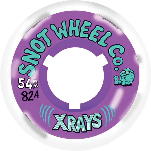 Snot Wheel Co. X-Rays Clear / Purple Skateboard Wheels - 54mm 85a (Set of 4)