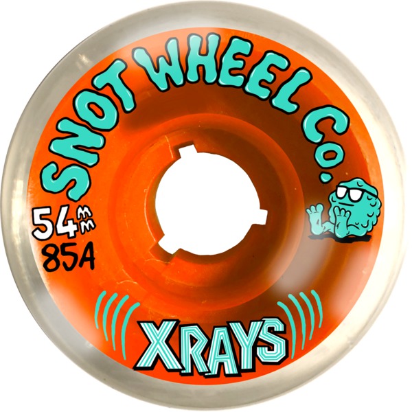 Snot Wheel Co. X-Rays Orange Skateboard Wheels - 54mm 82a (Set of 4)