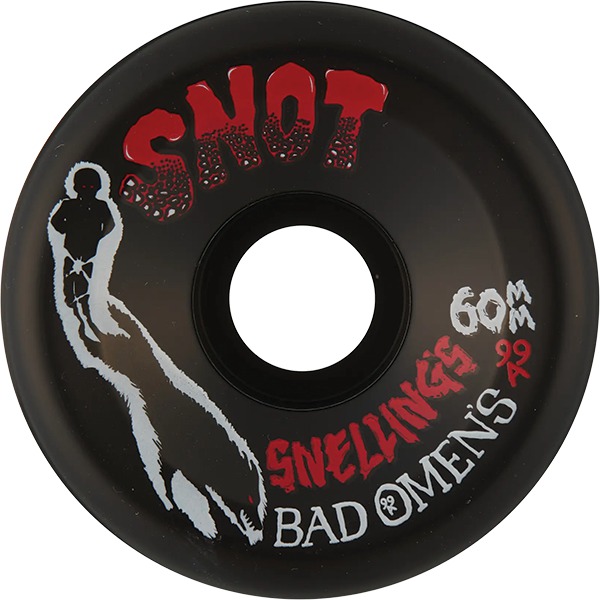 Snot Wheel Co. Jake Snelling Bad Omens Black Skateboard Wheels - 60mm 99a (Set of 4)
