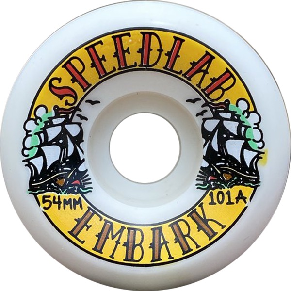 Speedlab Wheels Embark White Skateboard Wheels - 54mm 101a (Set of 4)