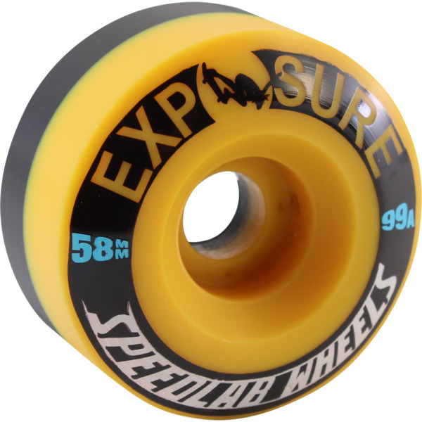 Speedlab Wheels Exposure Yellow Skateboard Wheels 58mm 99a (Set of 4