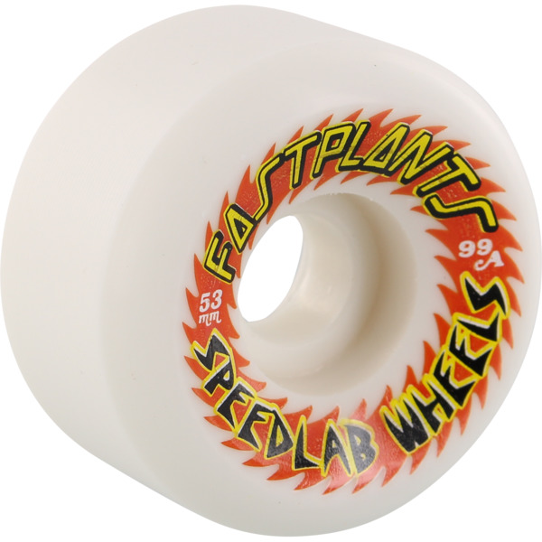 Speedlab Wheels Fastplants White Skateboard Wheels - 53mm 99a (Set of 4)