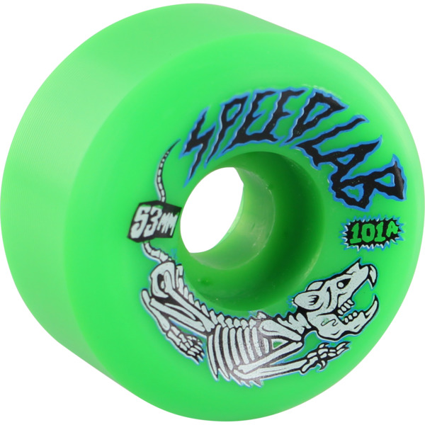 Speedlab Wheels Lab Rat Green Skateboard Wheels - 53mm 101a (Set of 4)