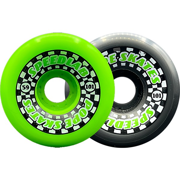 årsag Fitness Afskrække Speedlab Wheels Mini Speedsters Green / Black Split Skateboard Wheels - 59mm  101a (Set of 4)