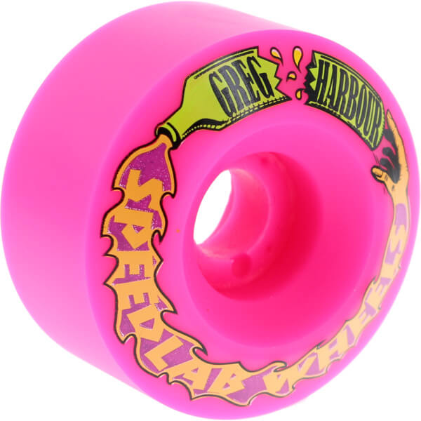 Speedlab Wheels Greg Harbour Pro Model Pink Skateboard Wheels - 56mm 101a (Set of 4)