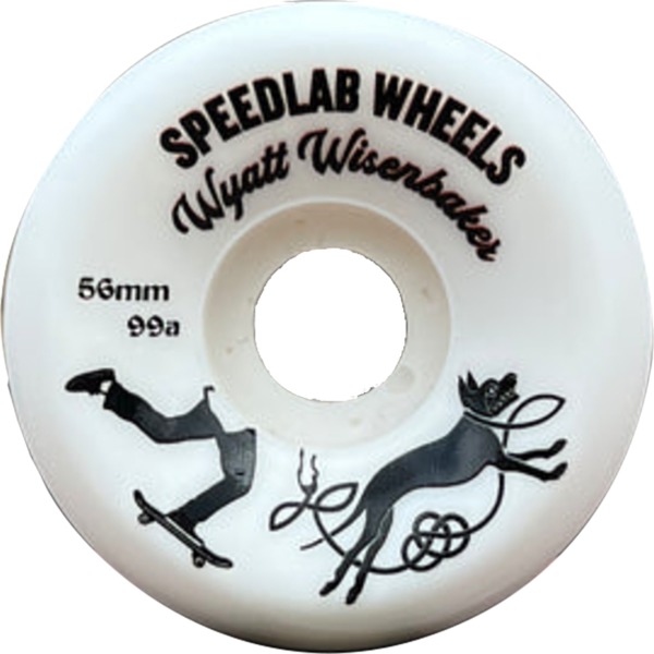 Speedlab Wheels Wyatt Wisenbaker Pro Model White Skateboard Wheels - 56mm 99a (Set of 4)
