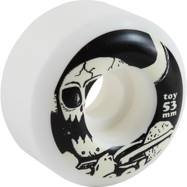 Toy Machine Skateboards Dead Monster White / Black Skateboard Wheels - 53mm 99a (Set of 4)
