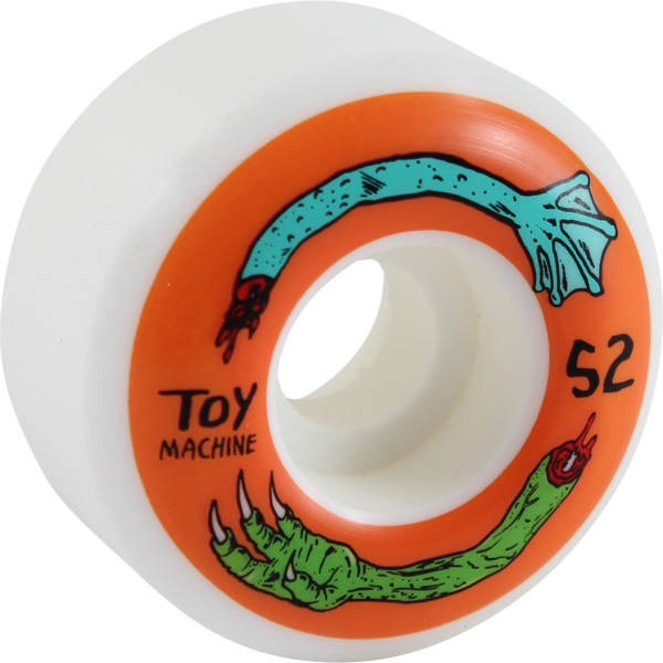 Toy Machine Skateboards FOS Arms White / Orange Skateboard Wheels - 52mm 99a (Set of 4)