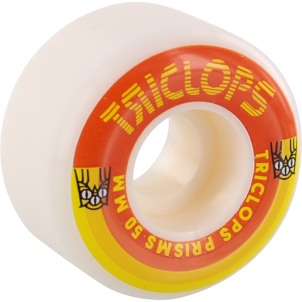 Triclops Skateboards Prisms White Skateboard Wheels - 50mm 99a (Set of 4)