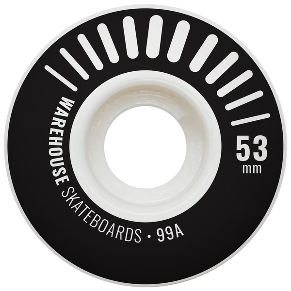 Warehouse Street Vents Black Skateboard Wheels - 53mm 99a (Set of 4)