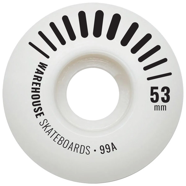 Warehouse Street Vents White Skateboard Wheels - 53mm 99a (Set of 4)