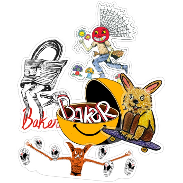 Baker Skateboards 12 Pack Holiday 22 Assorted Decal Skate Sticker