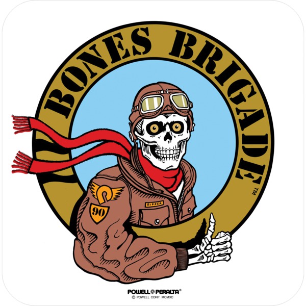 Bones Brigade Skateboards Ripper Pilot Metallic Skate Sticker