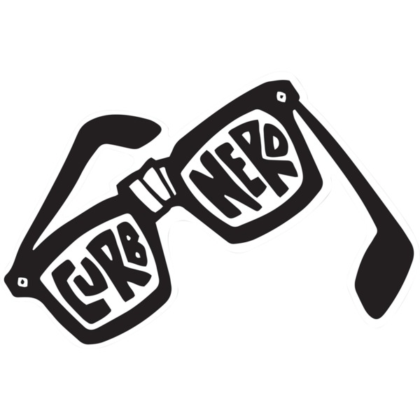 Black Label Skateboards 4" x 3" Curb Nerd Skate Sticker